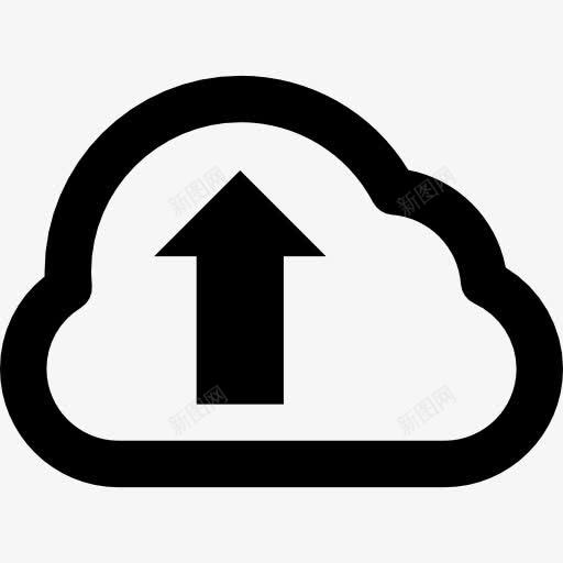 上传的箭头标志在云轮廓图标png_新图网 https://ixintu.com 上传 云 云存储 界面 箭头