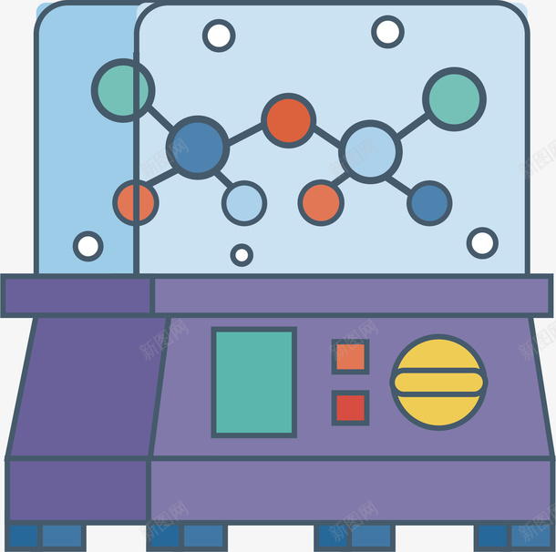 彩色化学实验png免抠素材_新图网 https://ixintu.com 分子 化学实验 卡通有趣 实验室 矢量图案 设计图