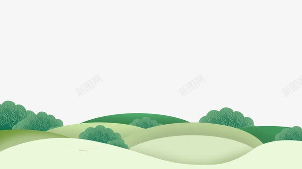 卡通山坡和绿树png免抠素材_新图网 https://ixintu.com PNG 卡通 山坡 绿树