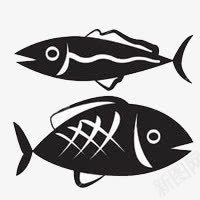 黑色鱼图标png免抠素材_新图网 https://ixintu.com 图标 黑色