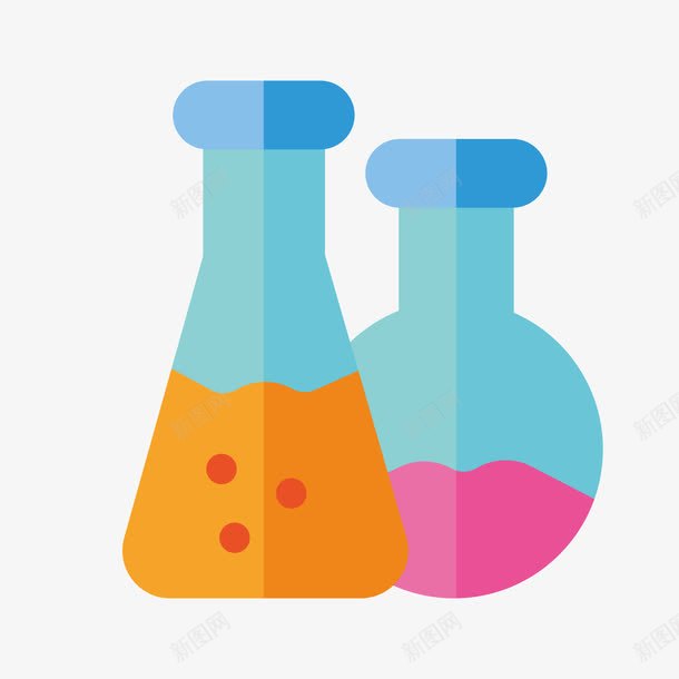 彩色烧杯png免抠素材_新图网 https://ixintu.com 化学 彩色 扁平化 摇瓶 气泡 渐变 烧杯 科技 起伏