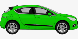 绿色外壳手绘绿壳汽车高清图片