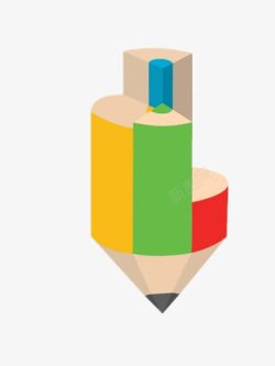 创意比例图铅笔柱状图图标高清图片
