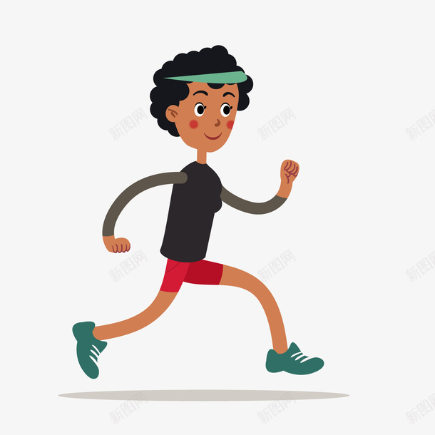 跑步运动女孩png免抠素材_新图网 https://ixintu.com 卡通人物 背景装饰 跑步人物 跑步女孩 运动