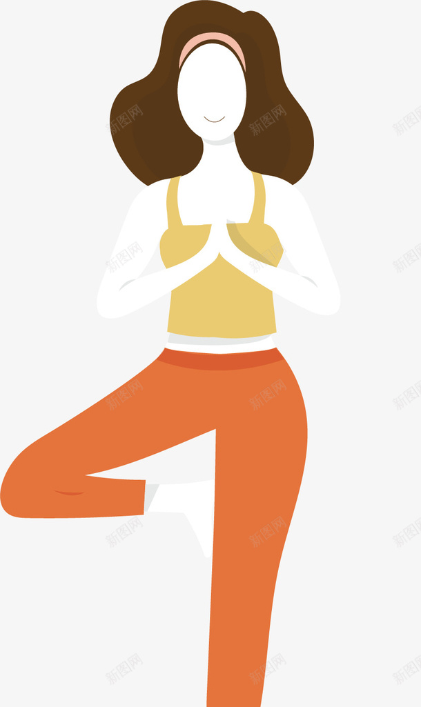 单腿站立做瑜伽的人矢量图ai免抠素材_新图网 https://ixintu.com 做瑜伽 单腿站立 瑜伽 矢量png 练瑜伽 调整呼吸 矢量图
