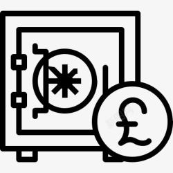 拱顶财务金融钱英镑安全安全拱顶货币图标高清图片