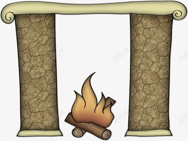 卡通手绘老式壁炉火堆png免抠素材_新图网 https://ixintu.com 卡通手绘 壁炉 火堆 火堆元素 老式装饰