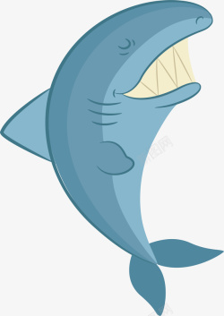 锋利牙齿的鲨鱼矢量图素材
