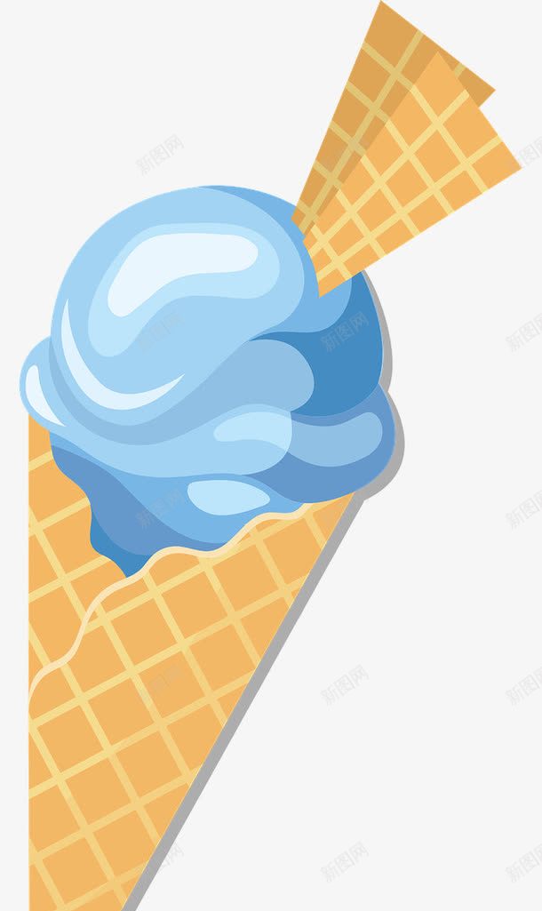 蛋卷奶油冰淇淋png免抠素材_新图网 https://ixintu.com 冰淇淋 冷饮 奶油 蛋卷 蛋壳 蛋筒