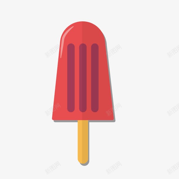 扁平化冰淇淋png免抠素材_新图网 https://ixintu.com 扁平化冰淇淋夏天食物
