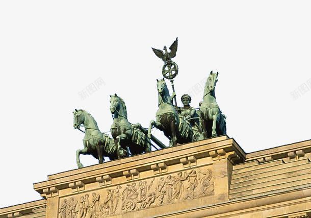 勃兰登堡门上的雕塑png免抠素材_新图网 https://ixintu.com 勃兰登堡 勃兰登堡门 门 雕像 雕塑
