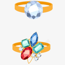 彩色宝石戒指素材