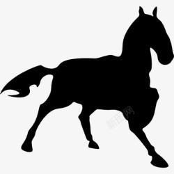 马姿态马做姿态剪影图标高清图片