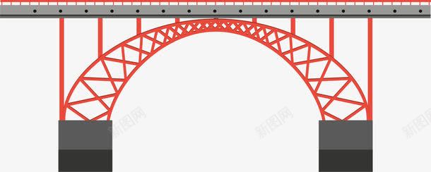 红色大桥桥梁png免抠素材_新图网 https://ixintu.com 交通运输 大桥 建筑 桥梁 道路 道路桥梁