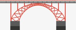 红色大桥桥梁素材