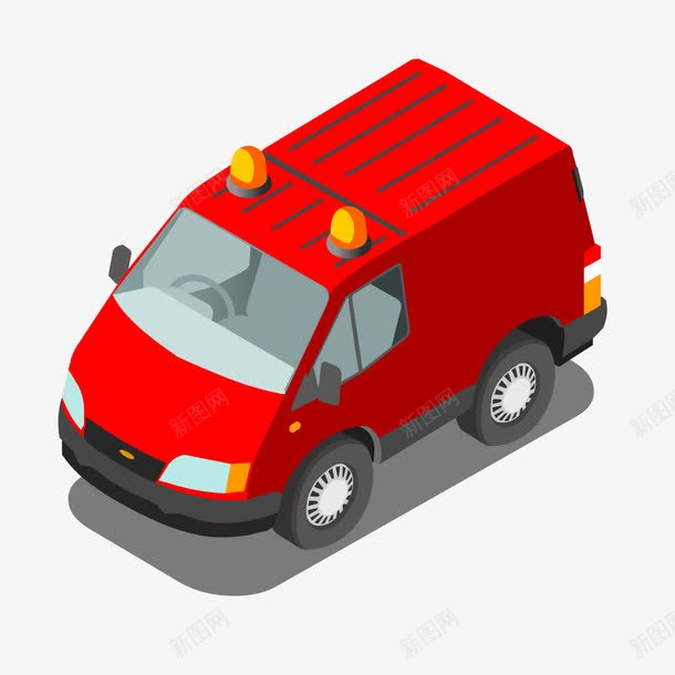 卡通红色的小货车png免抠素材_新图网 https://ixintu.com 交通工具 小货车 红色 车辆设计 运输工具