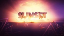 Sunset动感纹状的sunset背景高清图片