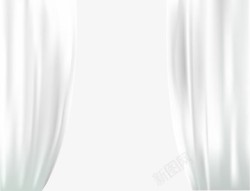 白色清新窗帘装饰图案素材