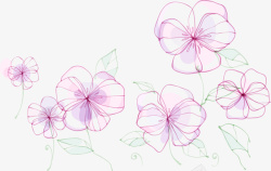 卡通手绘紫色花矢量图素材