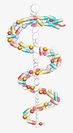 医学符号胶囊和药片素材