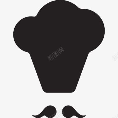 厨师库克食品帽子餐厅位置固图标图标