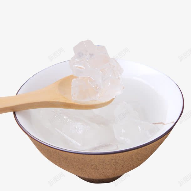 一碗冰糖png免抠素材_新图网 https://ixintu.com 一碗冰糖 产品实物 冰糖 勺子