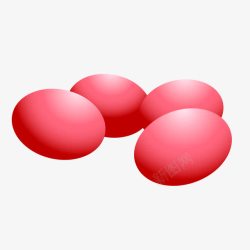 4个红蛋矢量图喜庆红蛋高清图片