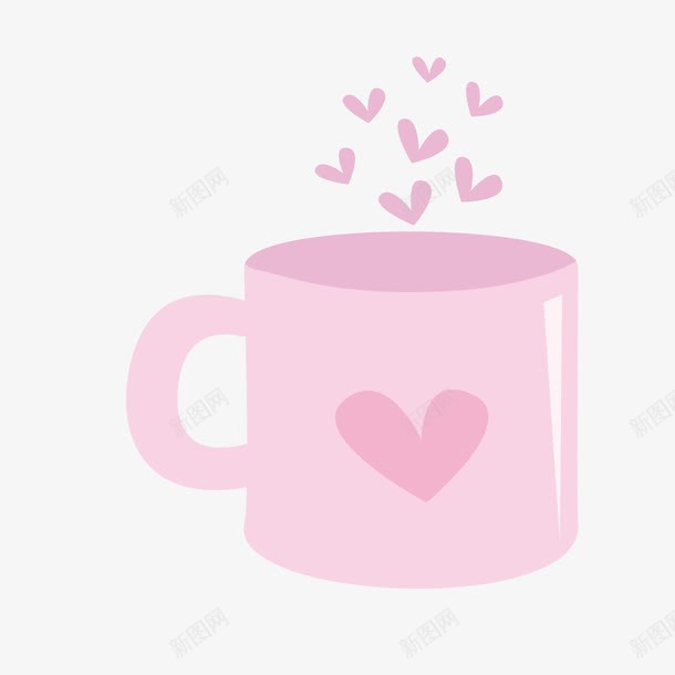 可爱粉色标签png免抠素材_新图网 https://ixintu.com 可爱 图案 心形 标签 水杯 粉色