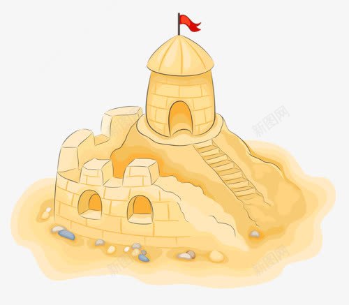 沙砌城堡png免抠素材_新图网 https://ixintu.com 城堡 沙 沙土