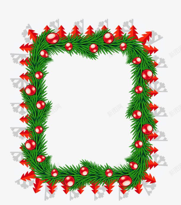 圣诞边框png免抠素材_新图网 https://ixintu.com 圣诞节 红色 绿色 装饰 边框