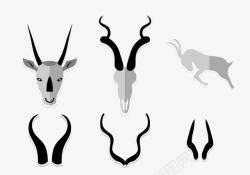 非洲插图设计插图角羚羊非洲野生动物园高清图片