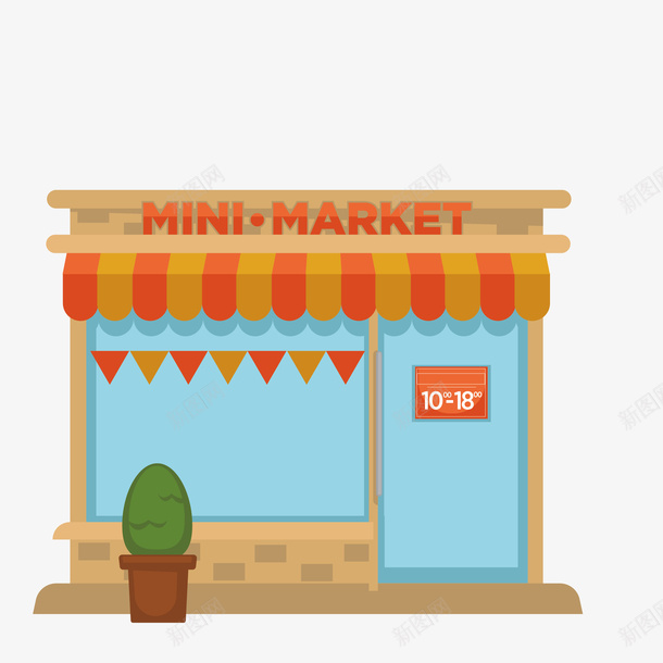 黄色卡通商店矢量图eps免抠素材_新图网 https://ixintu.com 创意 卡通 商店 图案 小清新 扁平化 简约 装饰 黄色 矢量图