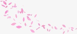 花瓣海报手绘粉色素材