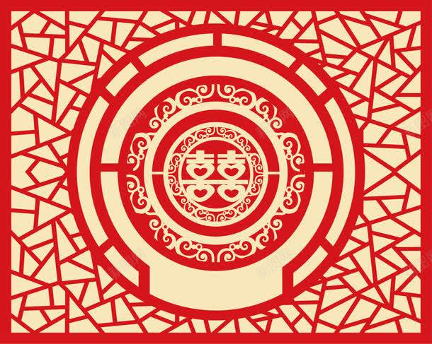 窗喜矢量图ai免抠素材_新图网 https://ixintu.com 喜庆 婚礼 装饰 矢量图