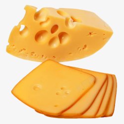 切片的芝士奶酪素材