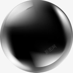 一个黑色圆状球素材