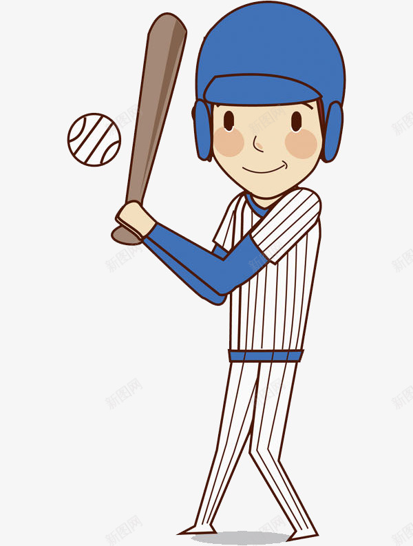 打棒球的男孩png免抠素材_新图网 https://ixintu.com 卡通 帽子 微笑 手绘 棒球 水彩 男孩 男生