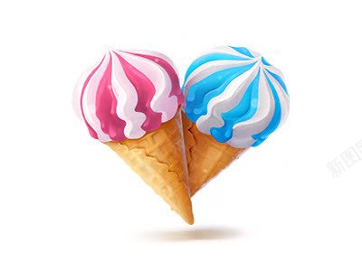 甜筒png免抠素材_新图网 https://ixintu.com 冰淇淋 卡通 夏天 甜筒