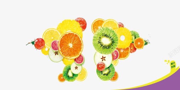 漂浮水果png免抠素材_新图网 https://ixintu.com 奇异果 橙子 水果 背景元素 食物
