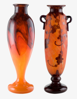 琥珀色琥珀色陶瓷花瓶抠图高清图片