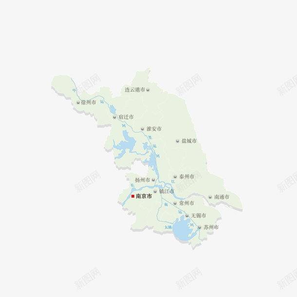 绿色江苏地图矢量图ai免抠素材_新图网 https://ixintu.com ppt 分析 地名 地图 江苏 江苏地图 省会 矢量图 绿色