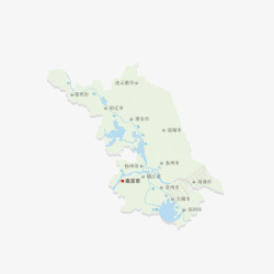 地名绿色江苏地图矢量图高清图片
