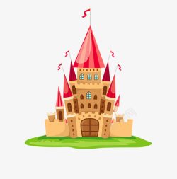 卡通动画城堡装饰素材