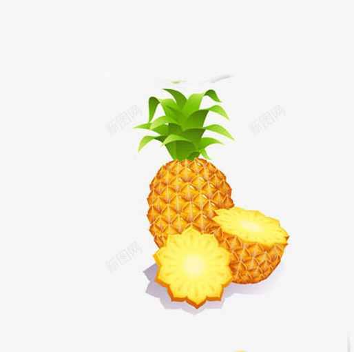 卡通菠萝图标png_新图网 https://ixintu.com 凤梨 卡通菠萝 图标 插图 水果 菠萝 黄色果肉