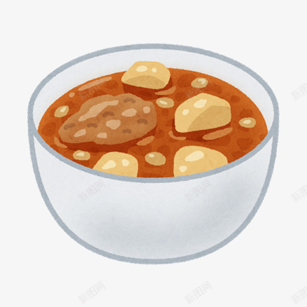 手绘鲜汤png免抠素材_新图网 https://ixintu.com 手绘 肉汤 食品 食物 鲜美
