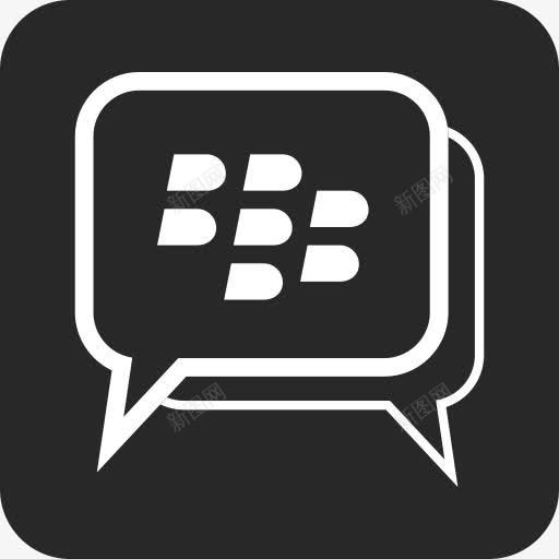 BBM黑莓社会扁平的圆形矩形图标png_新图网 https://ixintu.com BBM Bbm blackberry 黑莓