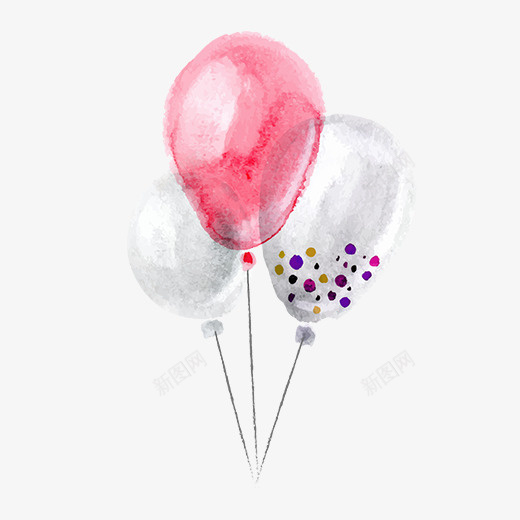 卡通透明粉色氢气球png免抠素材_新图网 https://ixintu.com 儿童玩耍 儿童节 卡通 小清新 广告设计 气球 粉色 透明