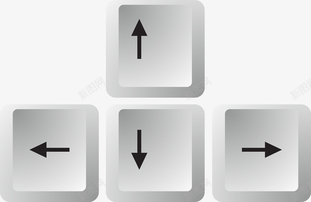 键盘方向键矢量图eps免抠素材_新图网 https://ixintu.com 上下左右按钮 上下左右按键 方向 矢量图 键盘 键盘矢量