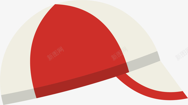 手绘可爱红色棒球帽矢量图ai免抠素材_新图网 https://ixintu.com 创意 可爱 手绘图 棒球帽 漫画 简单 矢量图