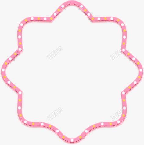 粉色装饰图png免抠素材_新图网 https://ixintu.com 星星边框 淡粉边框 电商 粉色 边框